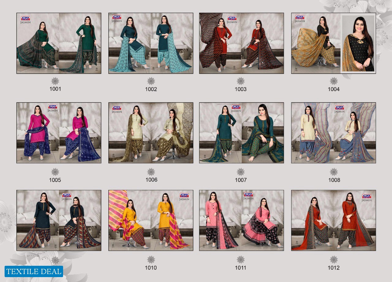 SSC Jasmin Vol-18 Wholesale Patiyala Special Cotton Dress Material