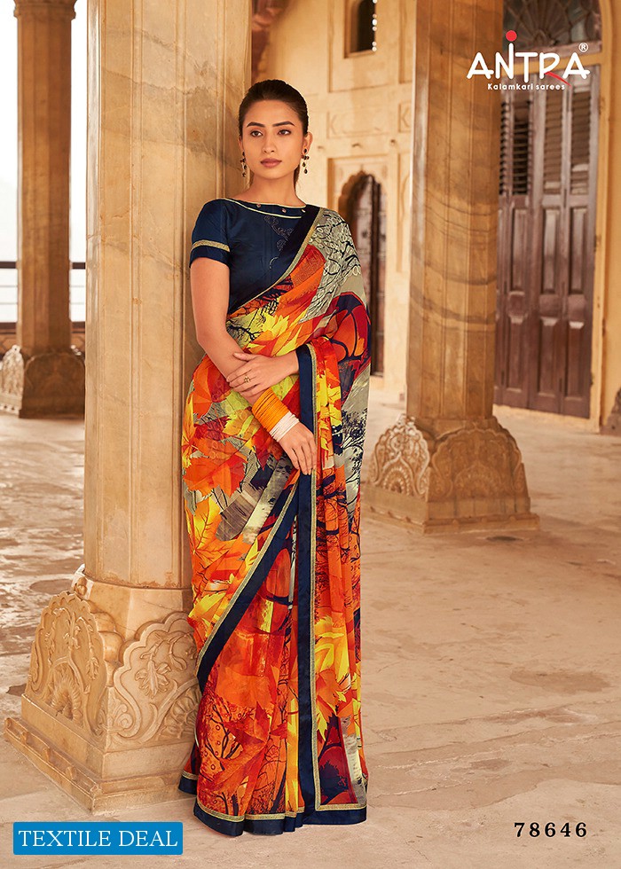 NAMRATA VOL 2 BY ANTRA WEIGHTLESS PRINTED CLASSY SAREE EXPORTER