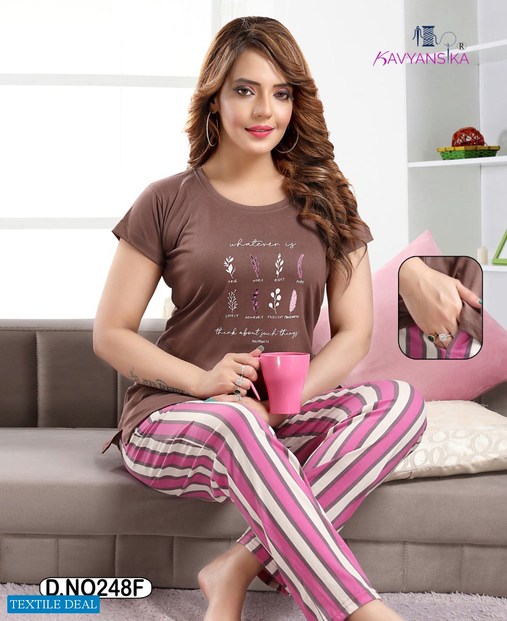 Kavyansika Full Pyjama Vol-248 Wholesale Night Wear