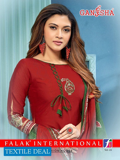 Ganesha Print Vol-24 Wholesale Pure Cotton Printed Dress Material