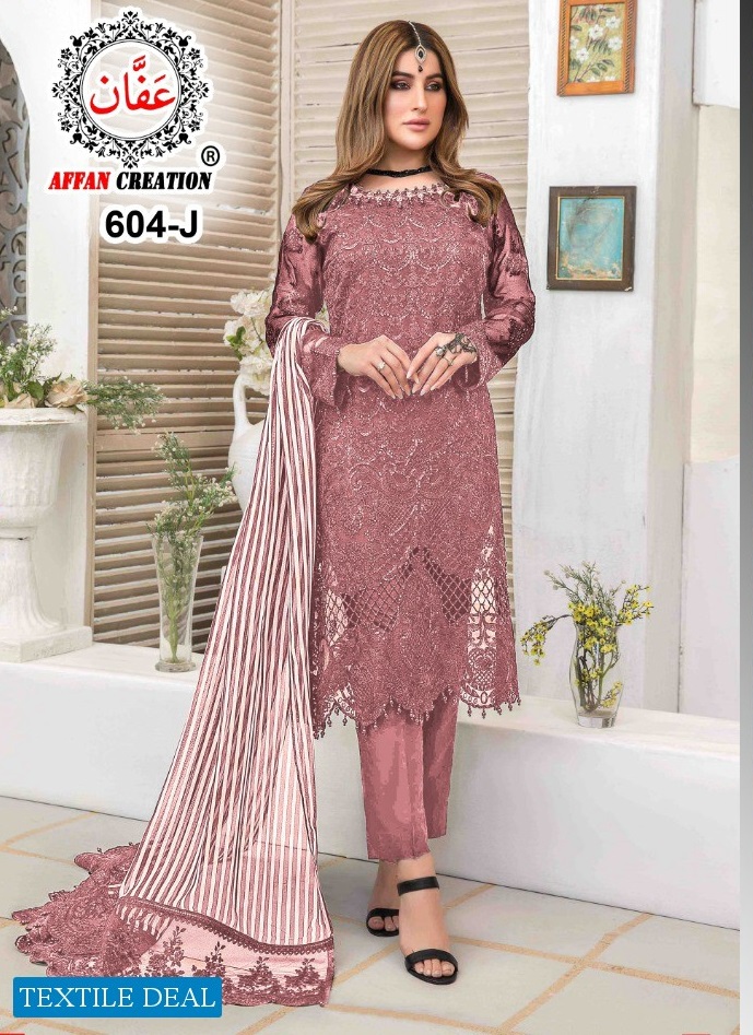 Affan Creation D.no 604 Colour Wholesale Pakistani Concept Dress