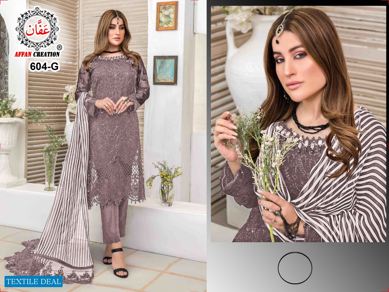 Affan Creation D.no 604 Colour Wholesale Pakistani Concept Dress