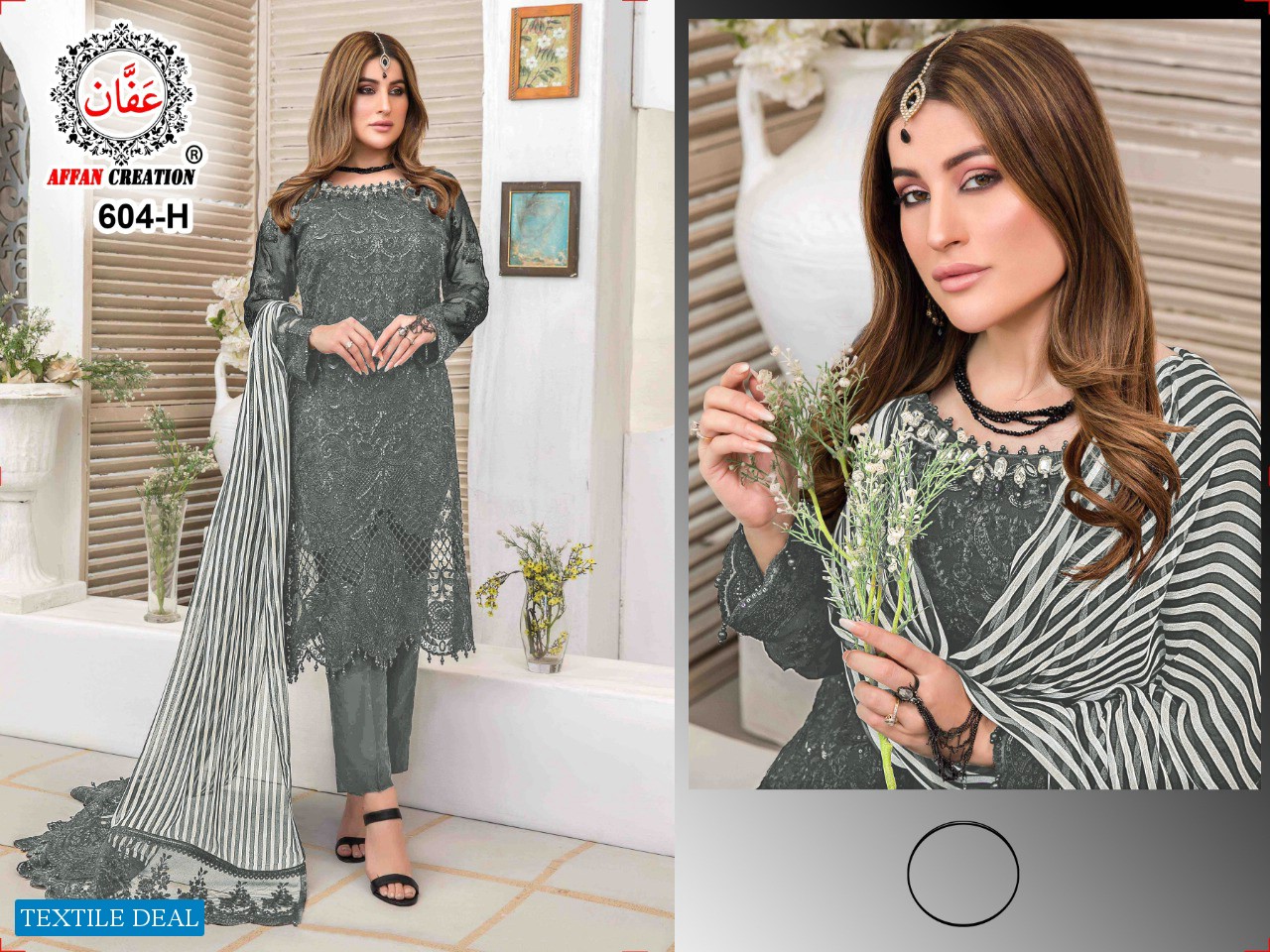 Affan Creation D.no 604 Colour Wholesale Pakistani Concept Dress