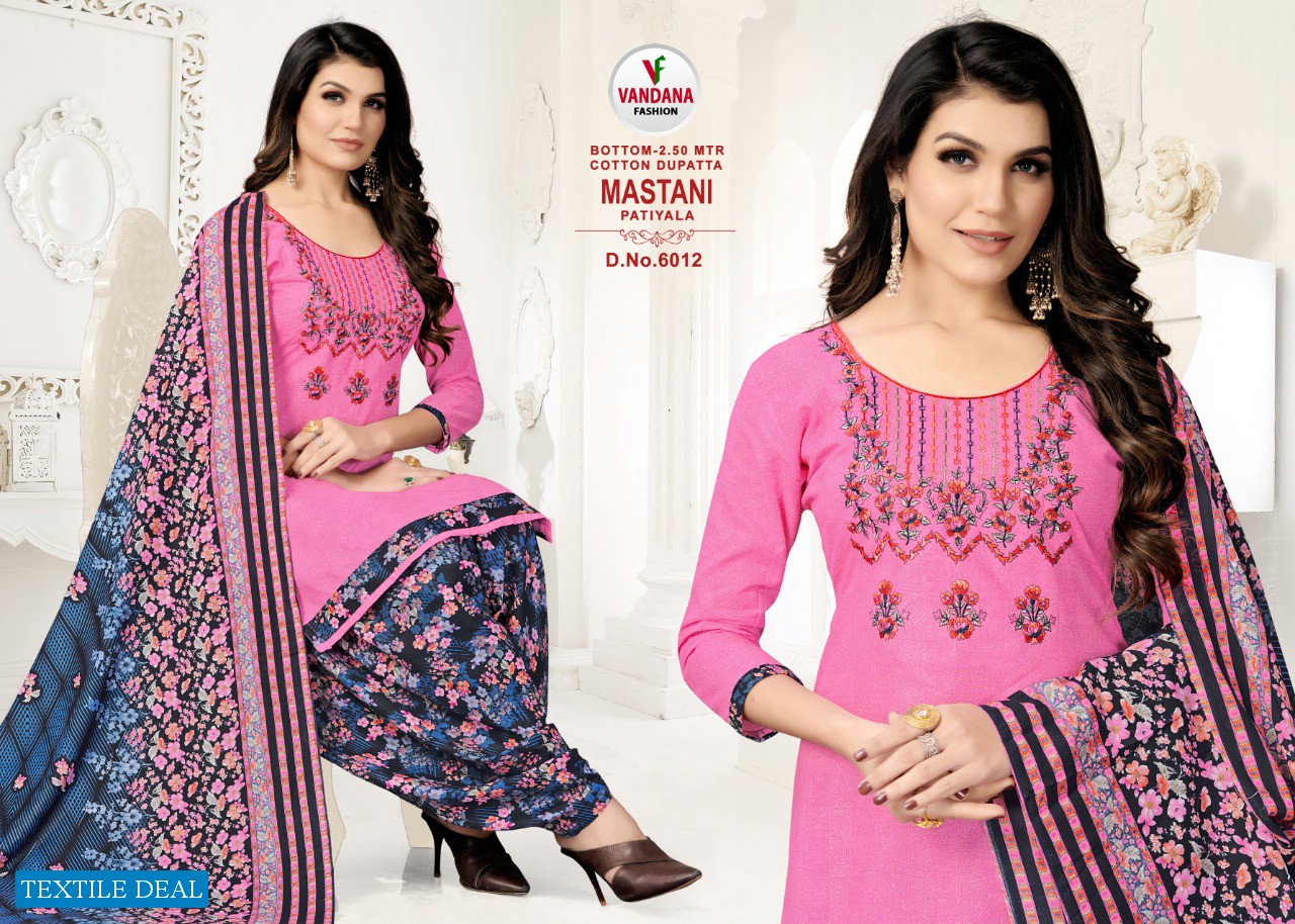 Vandana Mastani Patiyala Vol-6 Wholesale Cotton Dress Material