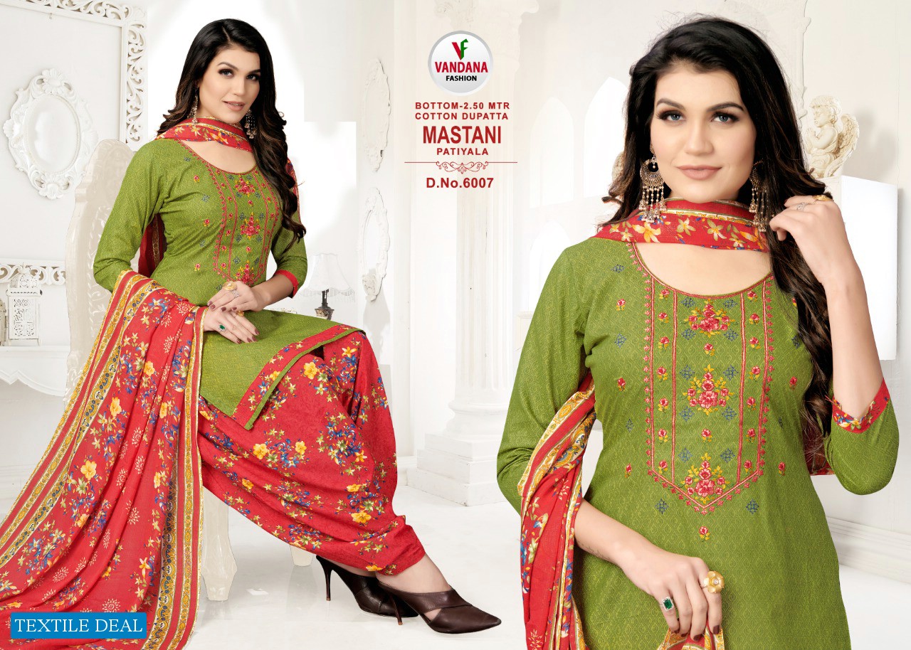 Vandana Mastani Patiyala Vol-6 Wholesale Cotton Dress Material