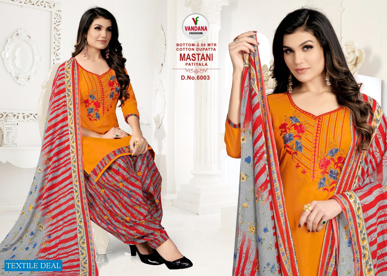 Vandana Mastani Patiyala Vol-6 Wholesale Cotton Dress Material