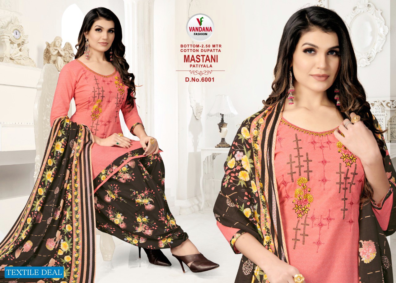 Vandana Mastani Patiyala Vol-6 Wholesale Cotton Dress Material
