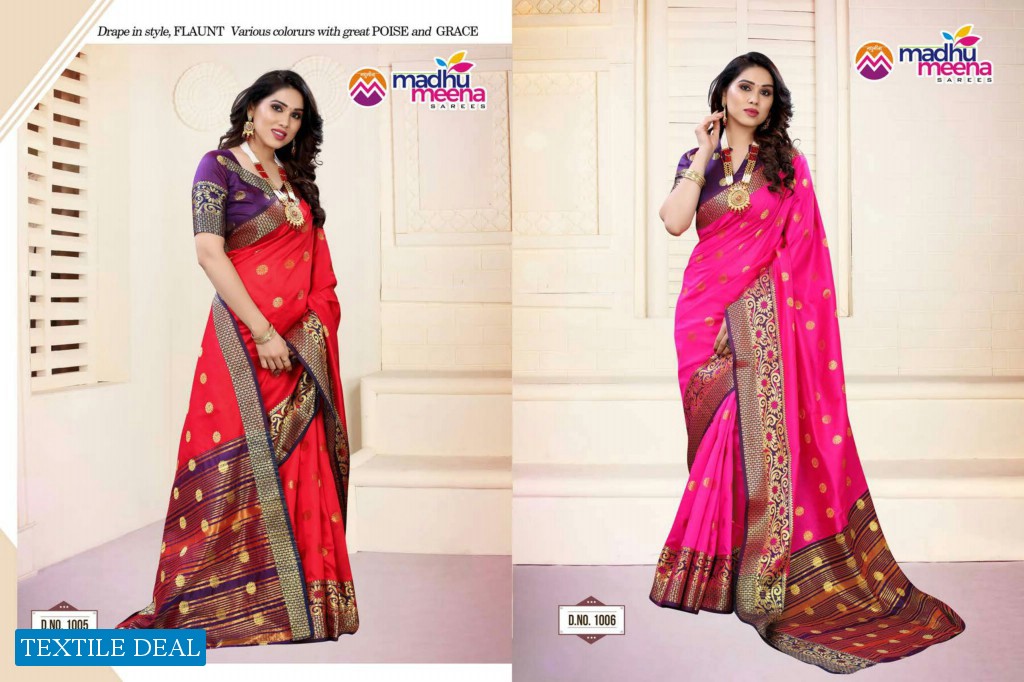 Madhu meena Murli Wholesale Banarasi Cotton Silk Indian Sarees