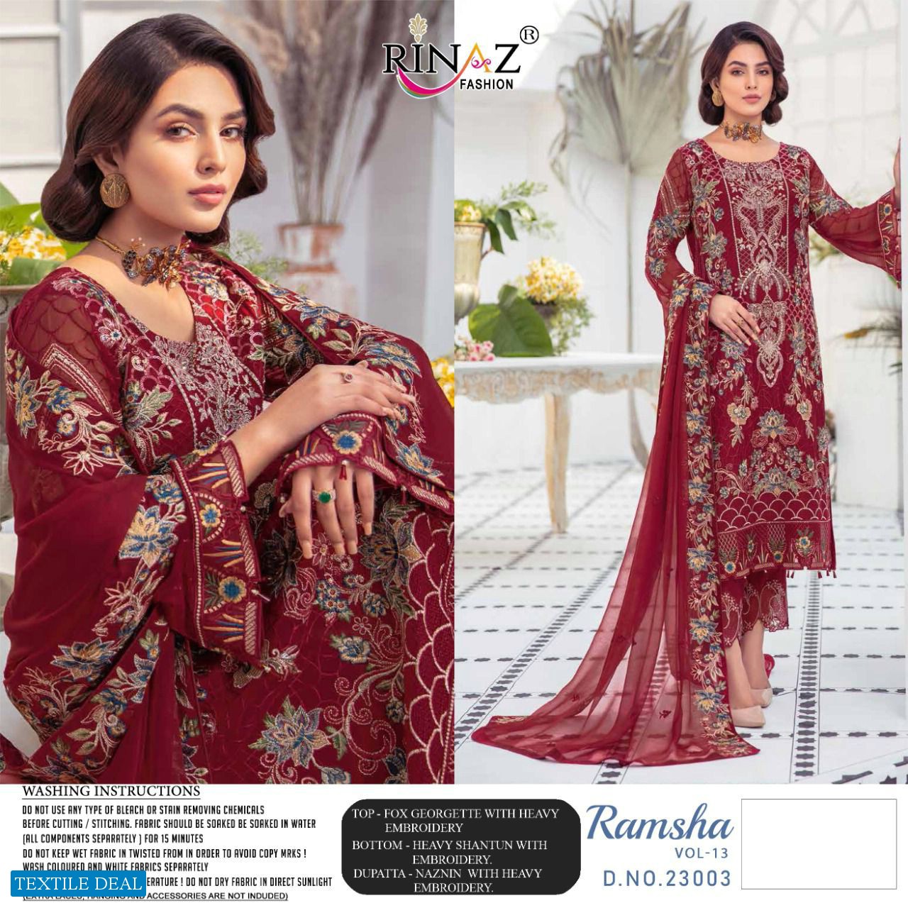 Rinaz Ramsha Vol-13 Wholesale Pakistani Concept Dress