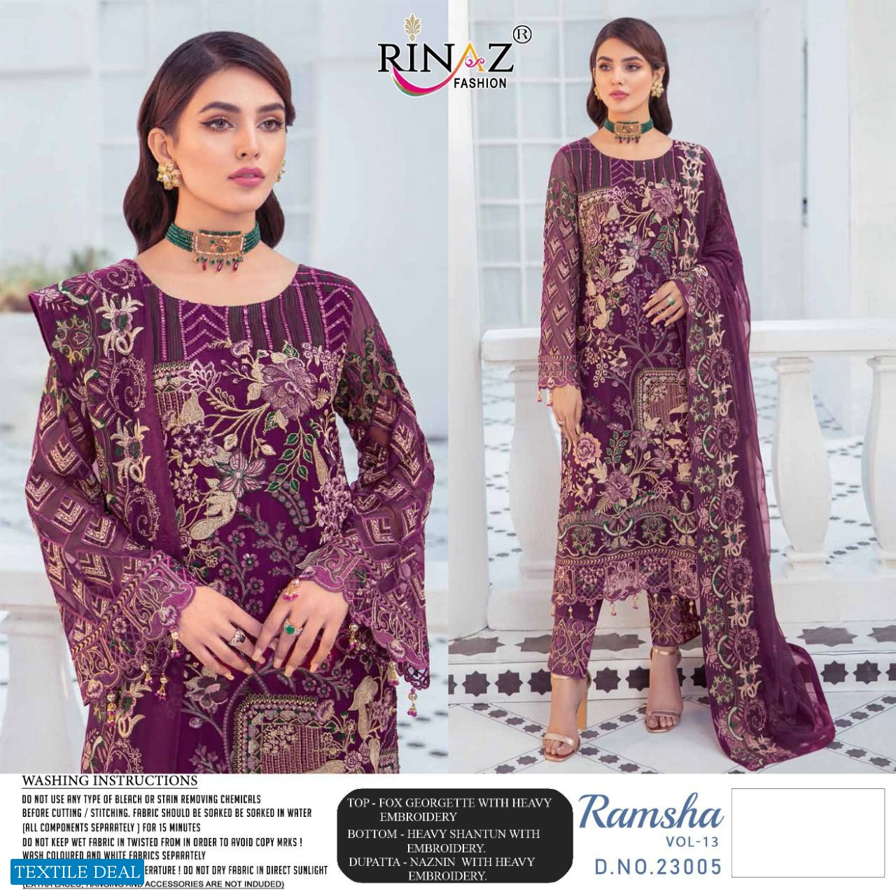 Rinaz Ramsha Vol-13 Wholesale Pakistani Concept Dress