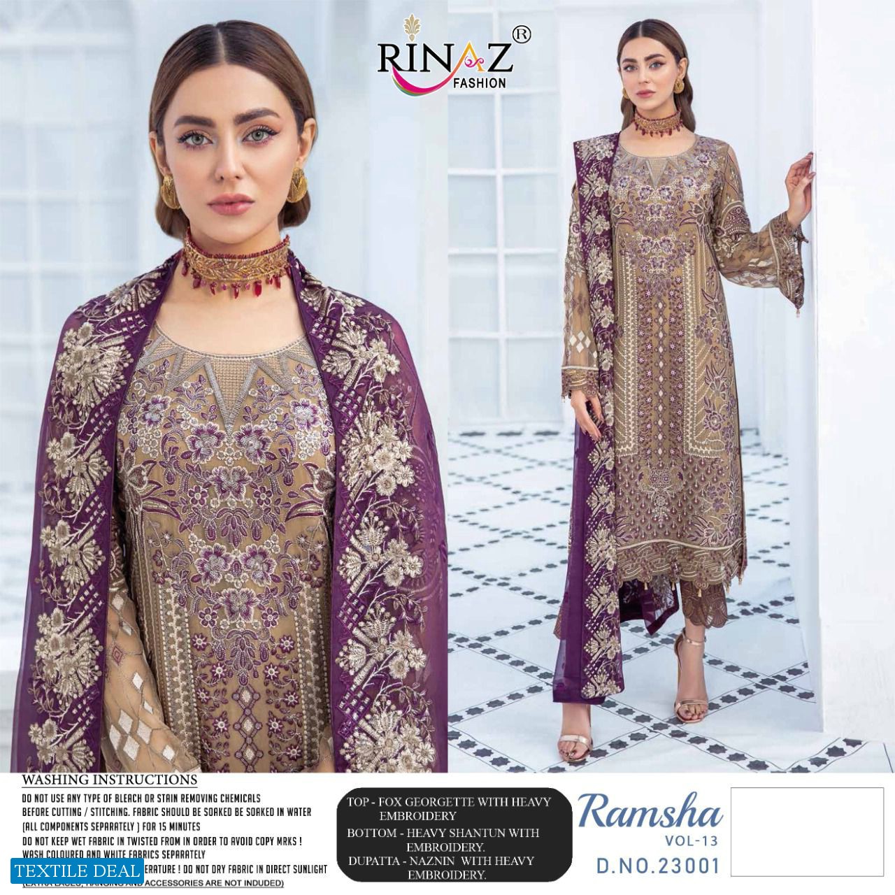 Rinaz Ramsha Vol-13 Wholesale Pakistani Concept Dress