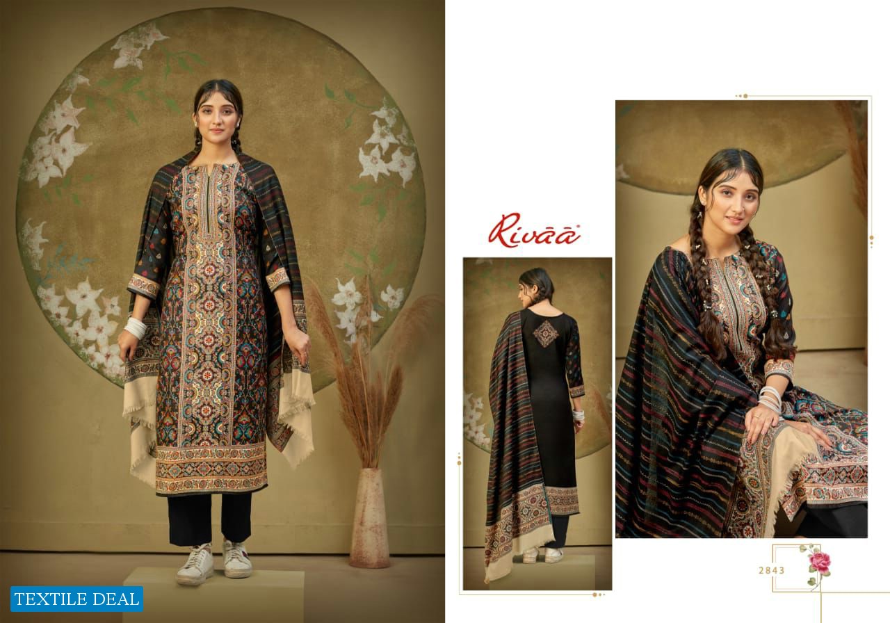Rivaa Azalia Vol-2 Wholesale Woolan Kani Jaquard Salwar Kameez