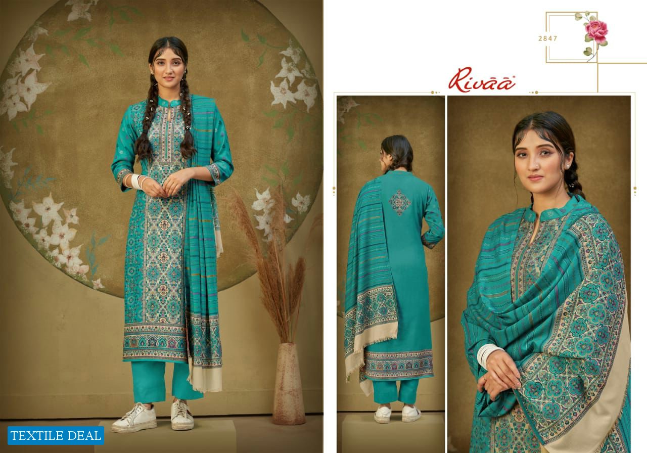 Rivaa Azalia Vol-2 Wholesale Woolan Kani Jaquard Salwar Kameez