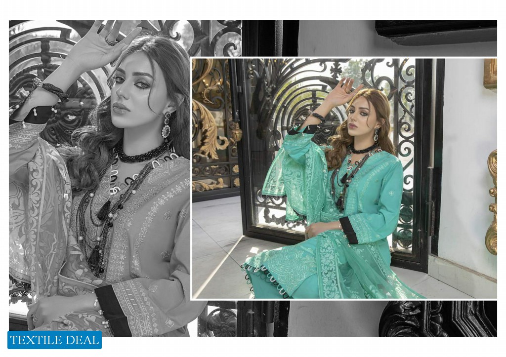 ZS Kalyan Burn Out Embroidered Dupatta Original Pakistani Dress