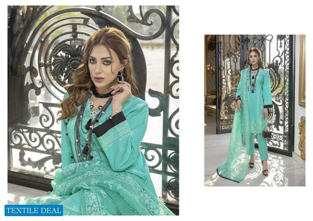 ZS Kalyan Burn Out Embroidered Dupatta Original Pakistani Dress