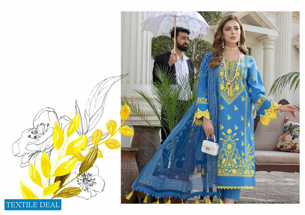 ZS Kalyan Burn Out Embroidered Dupatta Original Pakistani Dress