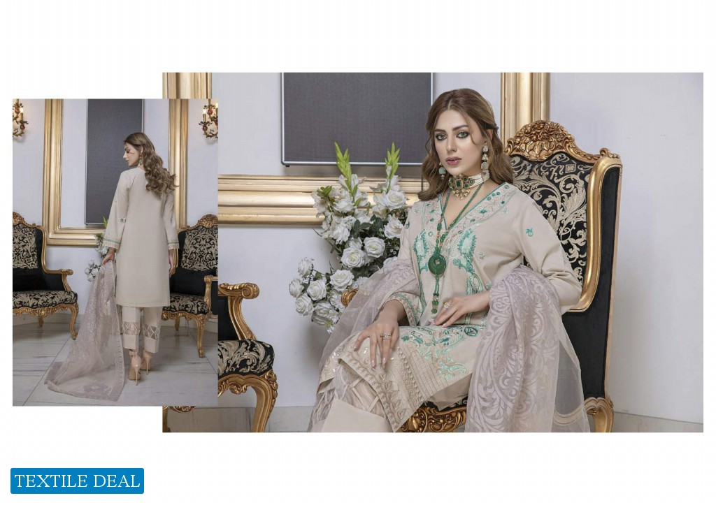 ZS Kalyan Burn Out Embroidered Dupatta Original Pakistani Dress