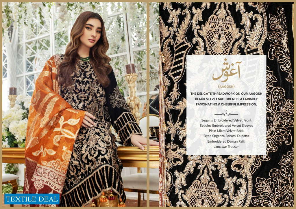 Reeha Fasahat Velvet Collection Wholesale Original Pakistani Dress