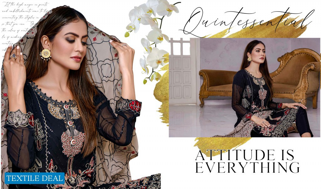 BIn Hameed Khobsurat Wholesale Embroidery Chiffon Collection