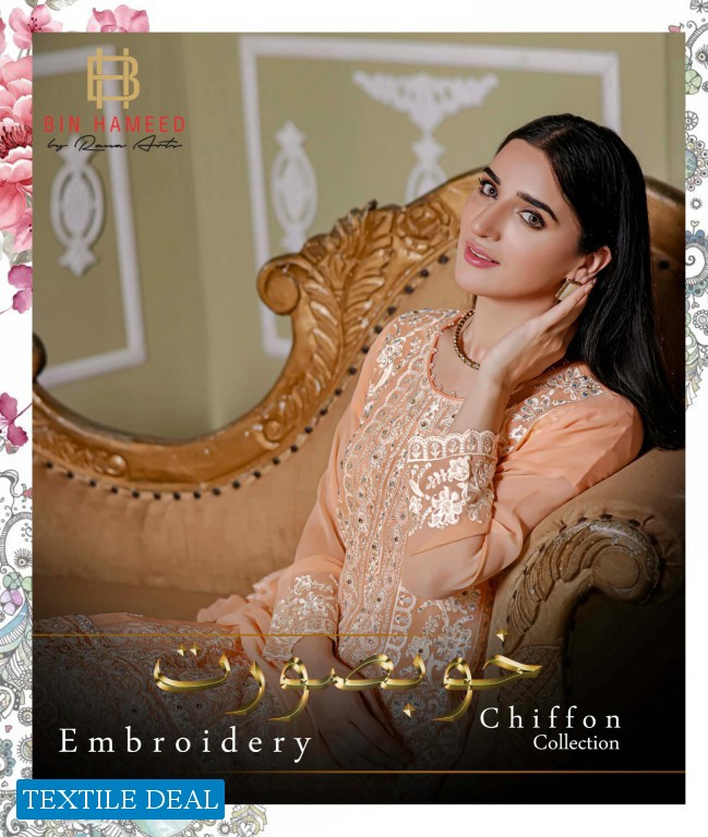 BIn Hameed Khobsurat Wholesale Embroidery Chiffon Collection