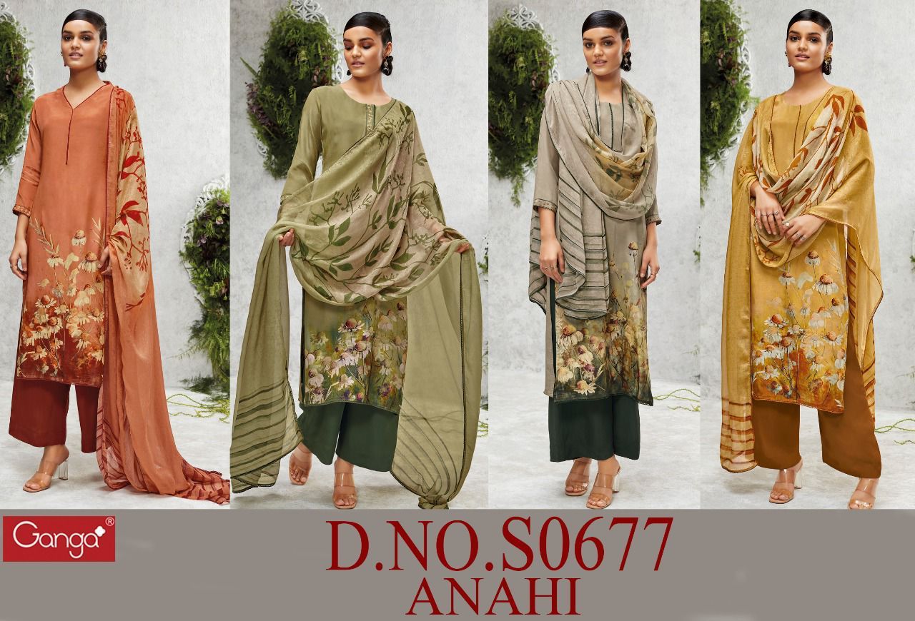 Ganga Anahi S0677 Wholesale Hand Work Salwar Kameez