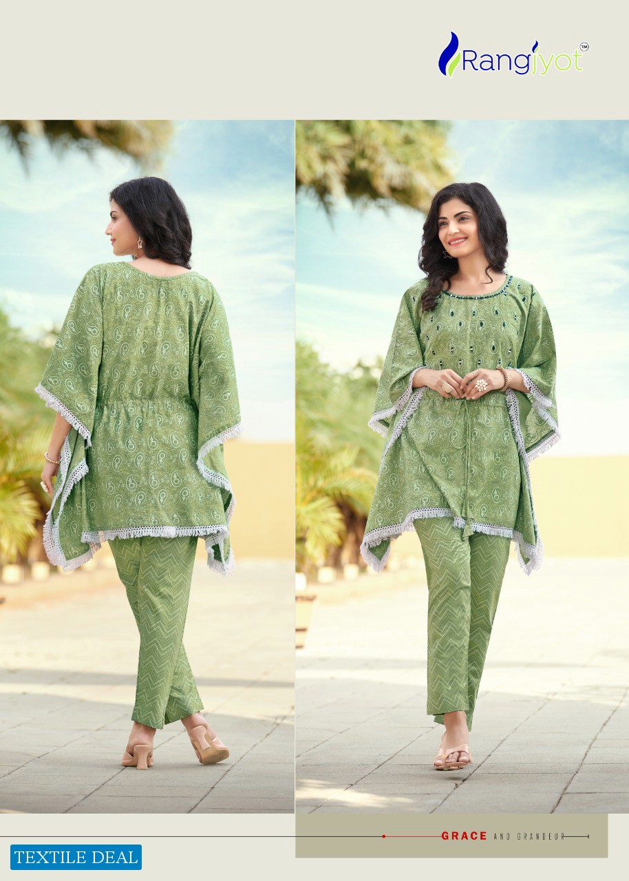 ELIZA BY RANGJYOT STYLISH DESIGNER KAFTAN WITH PANT SET