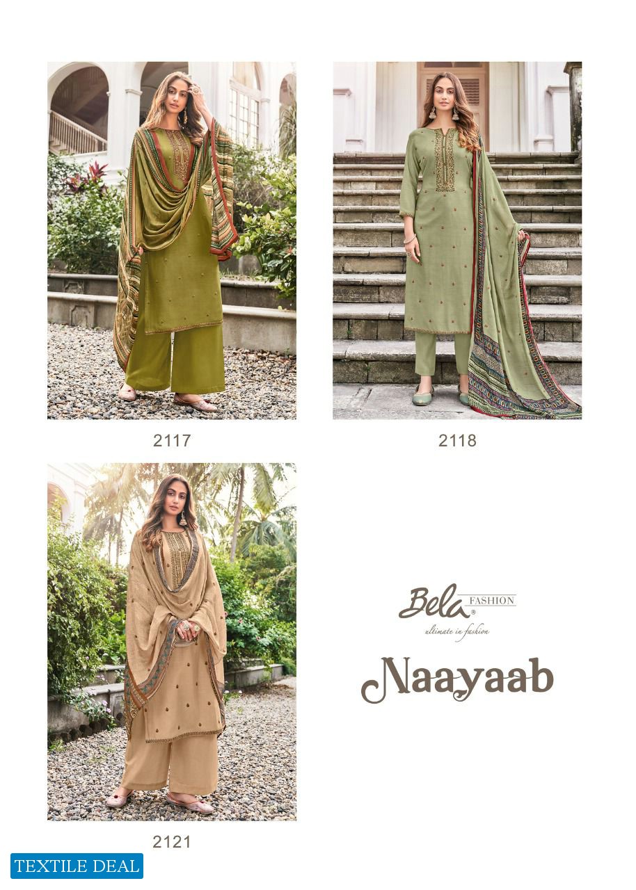 Bela Naayaab Wholesale Muslin Fabrics Casual Salwar Kameez