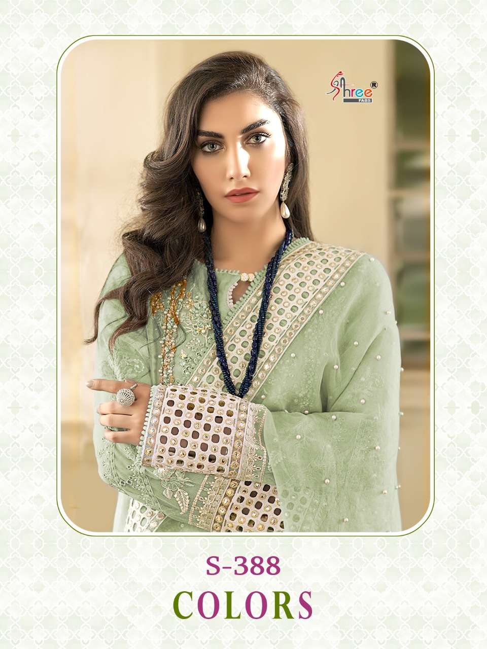 SHREE FABS S 388 COLORS GEORGETTE PAKISTANI DRESSES WHOLESALER