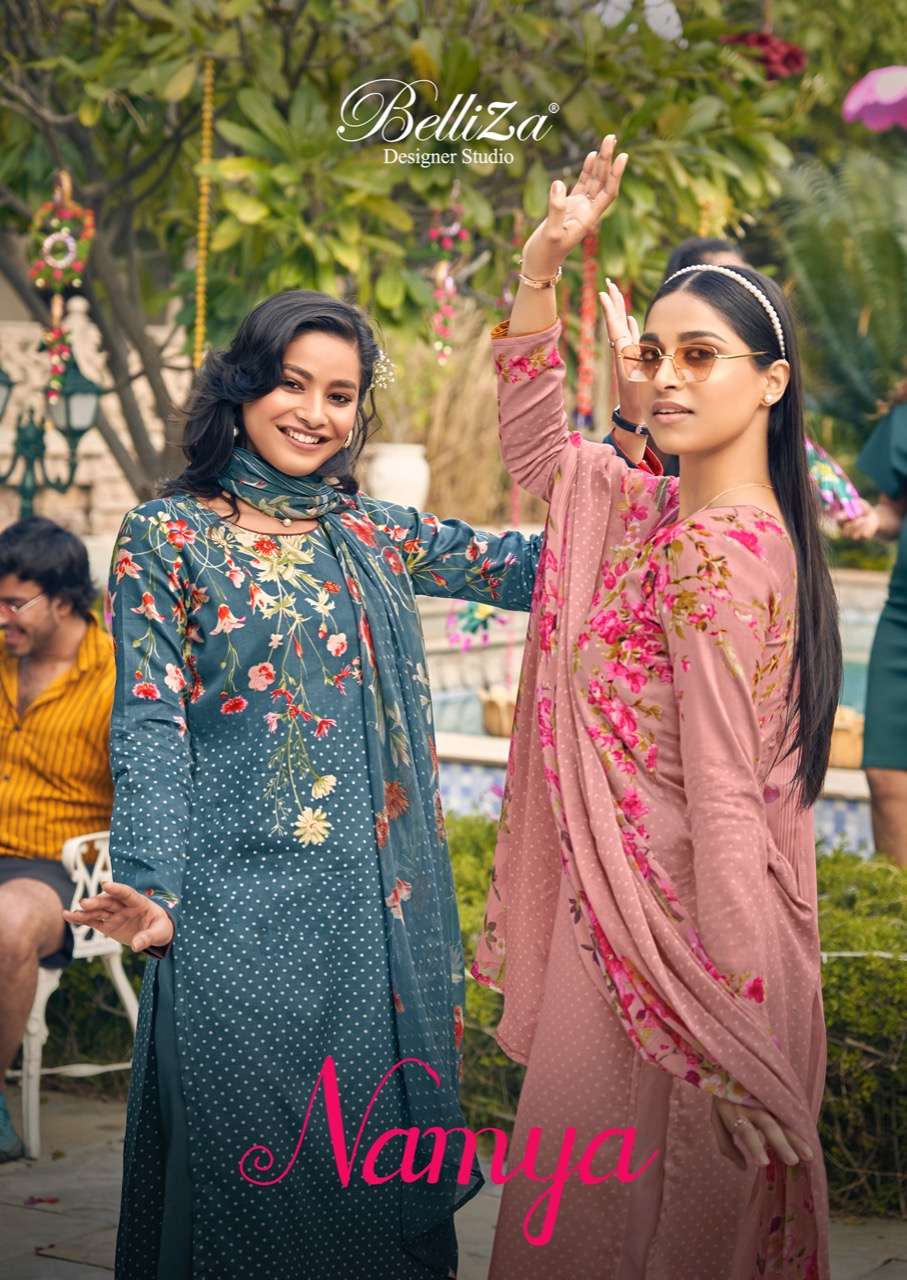 BELLIZA PRESENT NAMYA JAM COTTON FANCY PRINTED DRESS MATERIALS