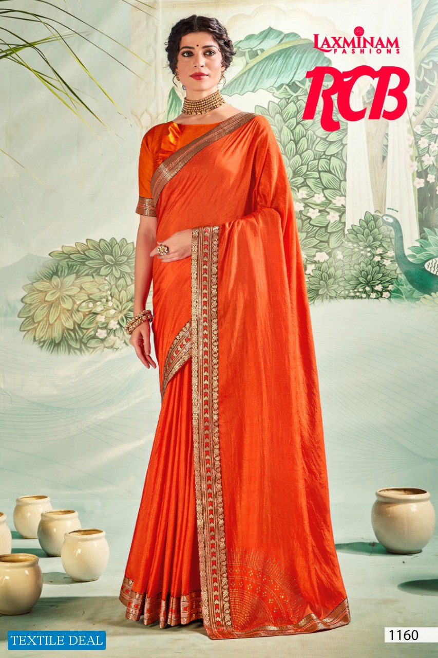 Laxminam RCB Wholesale Georgette Satin Indian Sarees