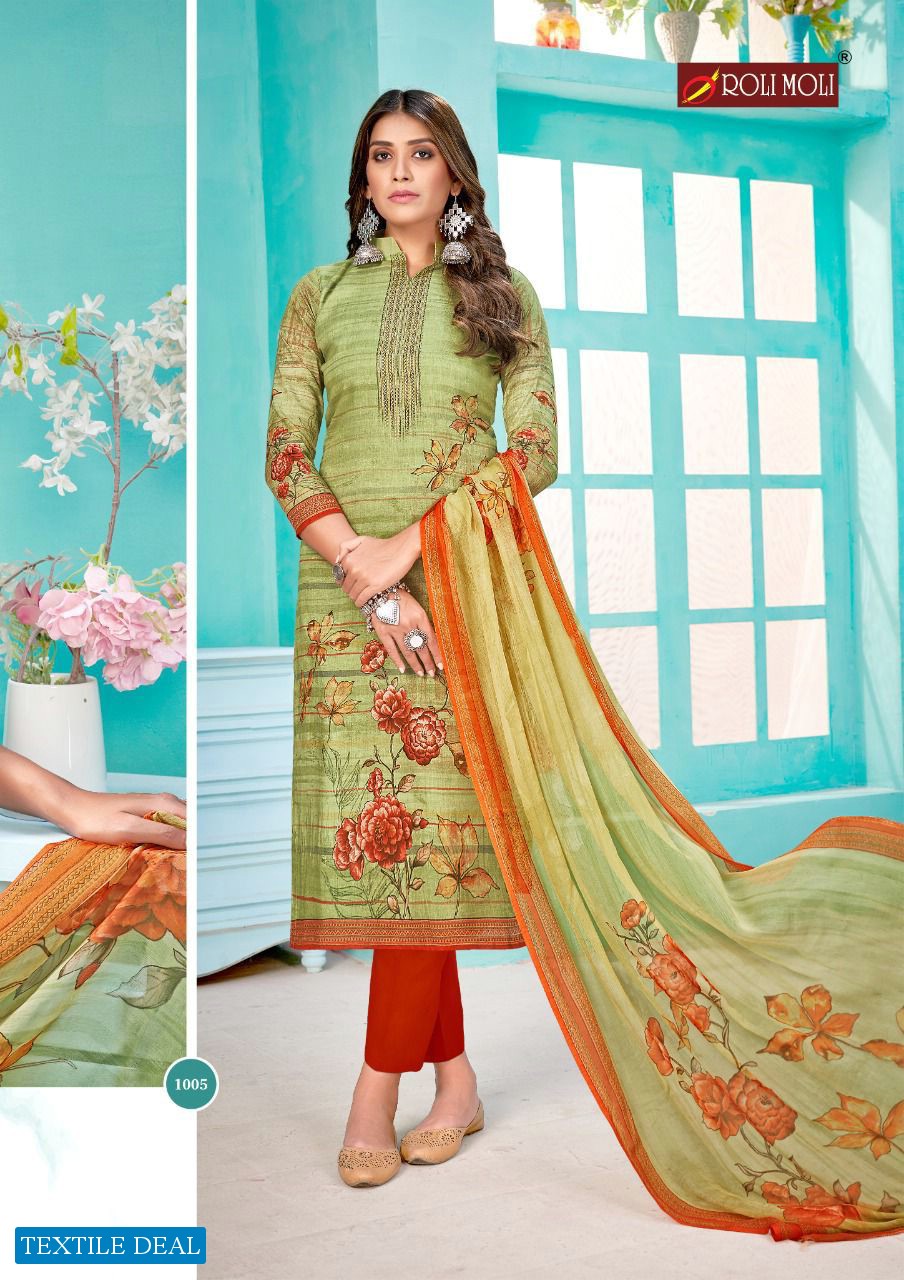 Roli Moli Silky Wholesale Pure Csmbric Dress Material