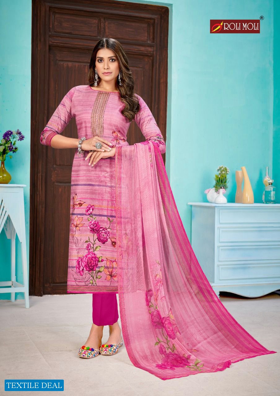 Roli Moli Silky Wholesale Pure Csmbric Dress Material