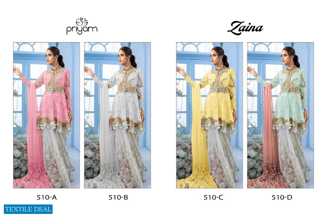 Priyam Zaina Premium Collection Wholesale Pakistani Concept Dress