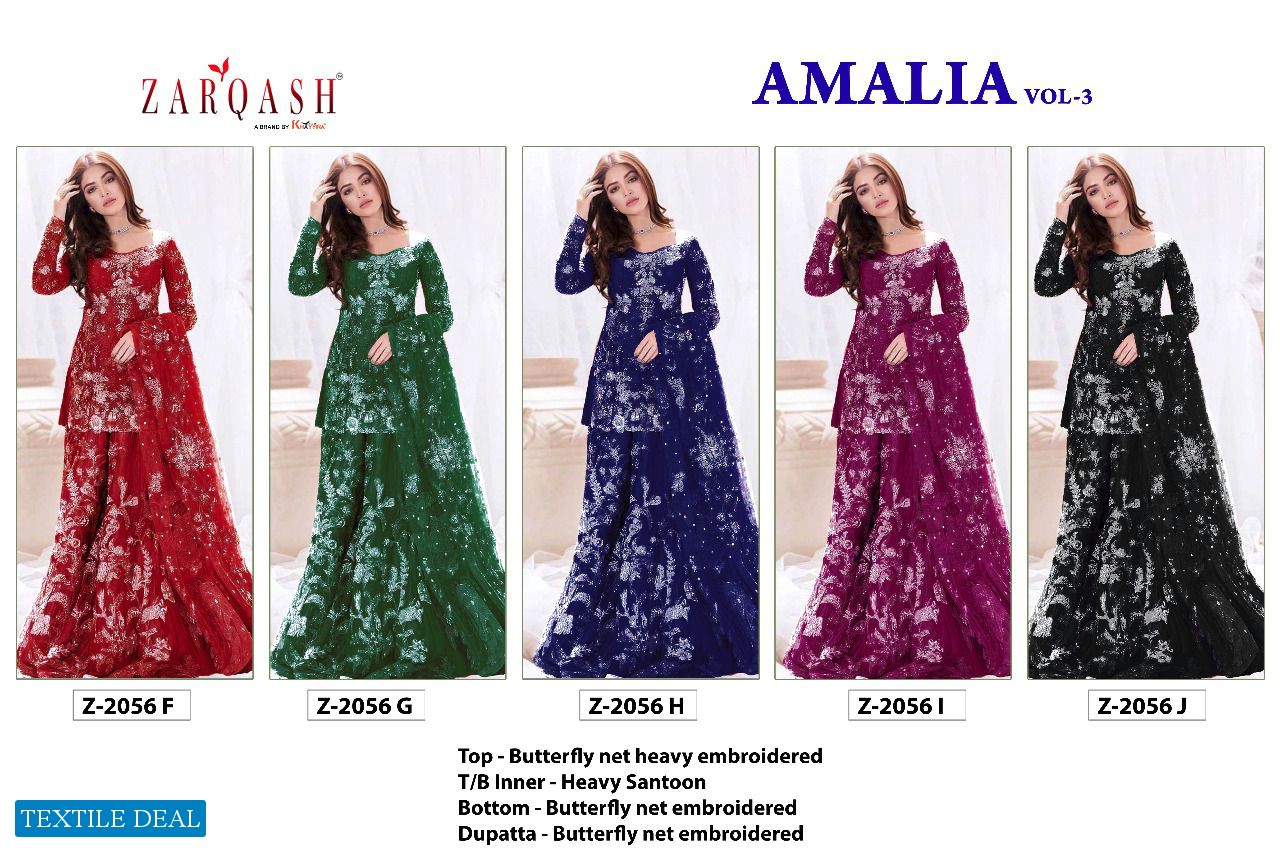 Zarqash Amalia Vol-3 Wholesale Pakistani Concept Dress