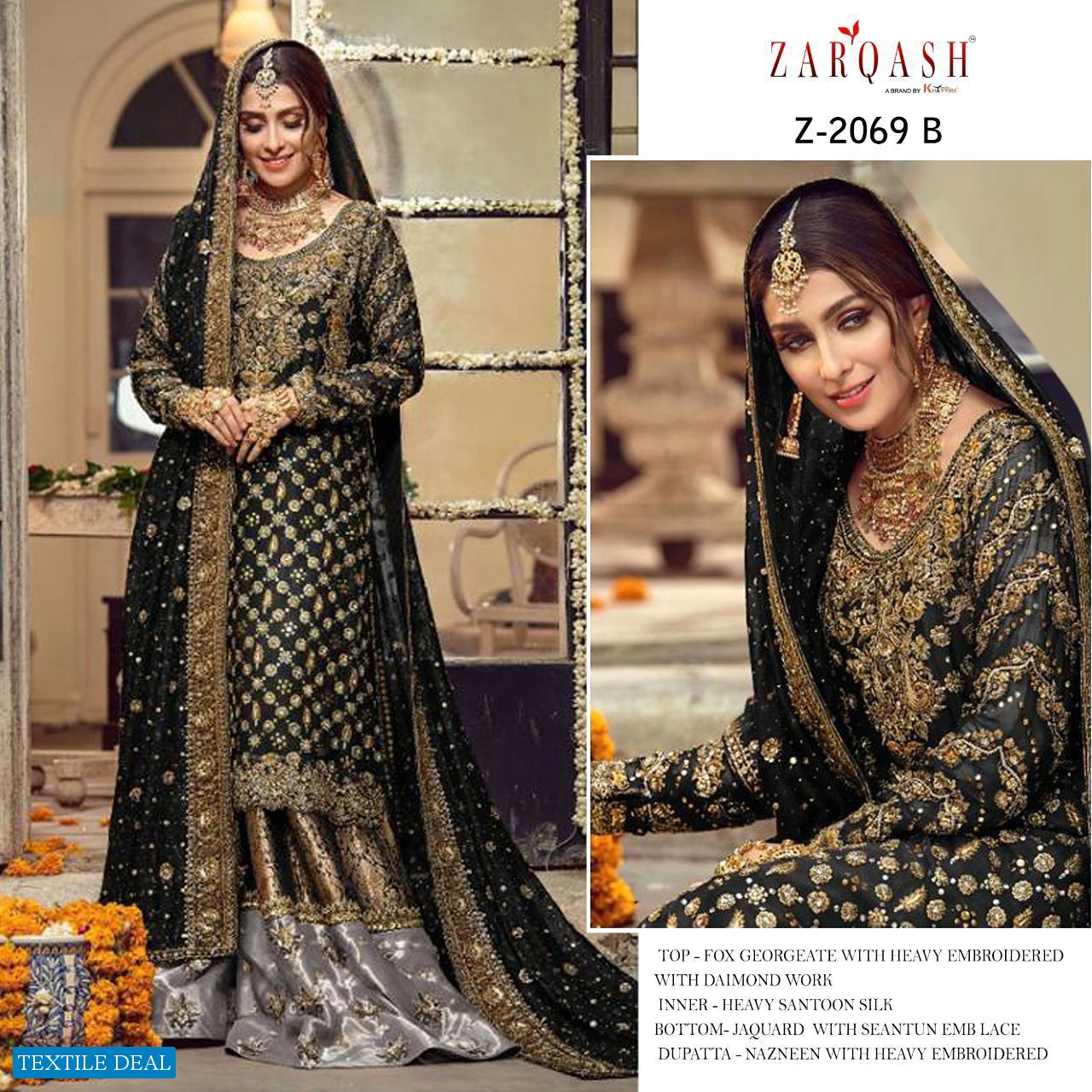 Zarqash Crimson Z-2069 Wholesale Pakistani Concept Dress