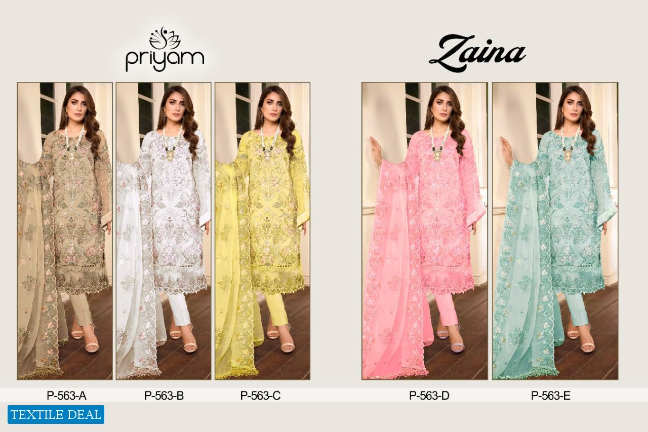 Priyam Zaina Premium Collection Wholesale Pakistani Concept Dress