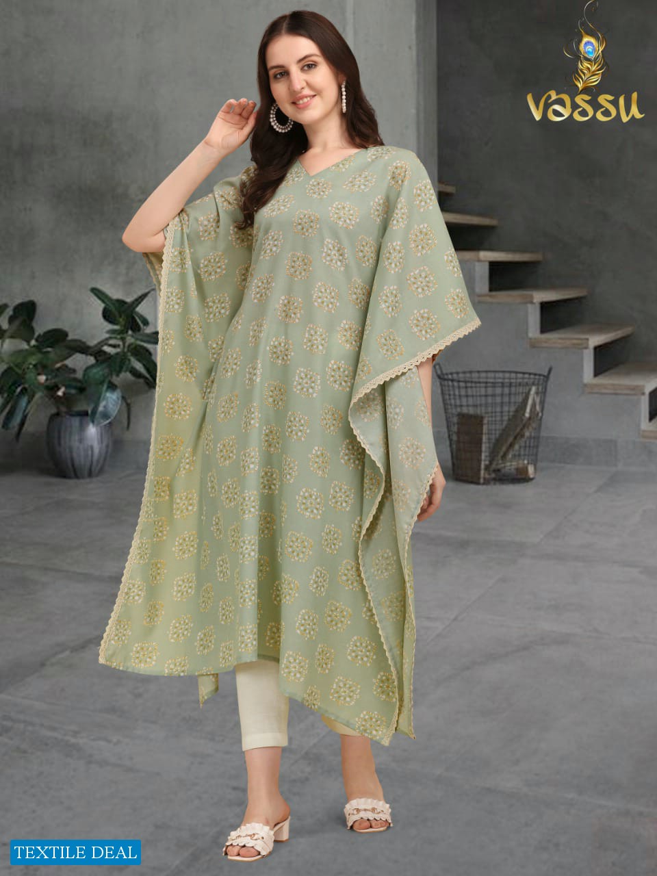 Vassu Suzi Kaftan Vol-1 Wholesale Kaftan Top With Pants