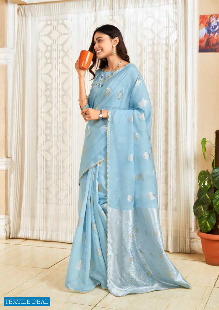 Revanta Charvi Wholesale Cotton Silk With Lace Sarees