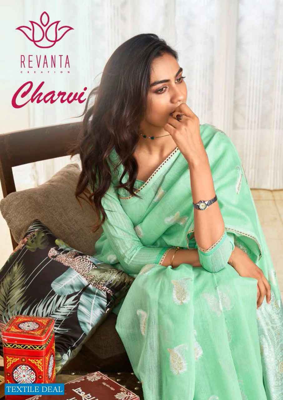 Revanta Charvi Wholesale Cotton Silk With Lace Sarees