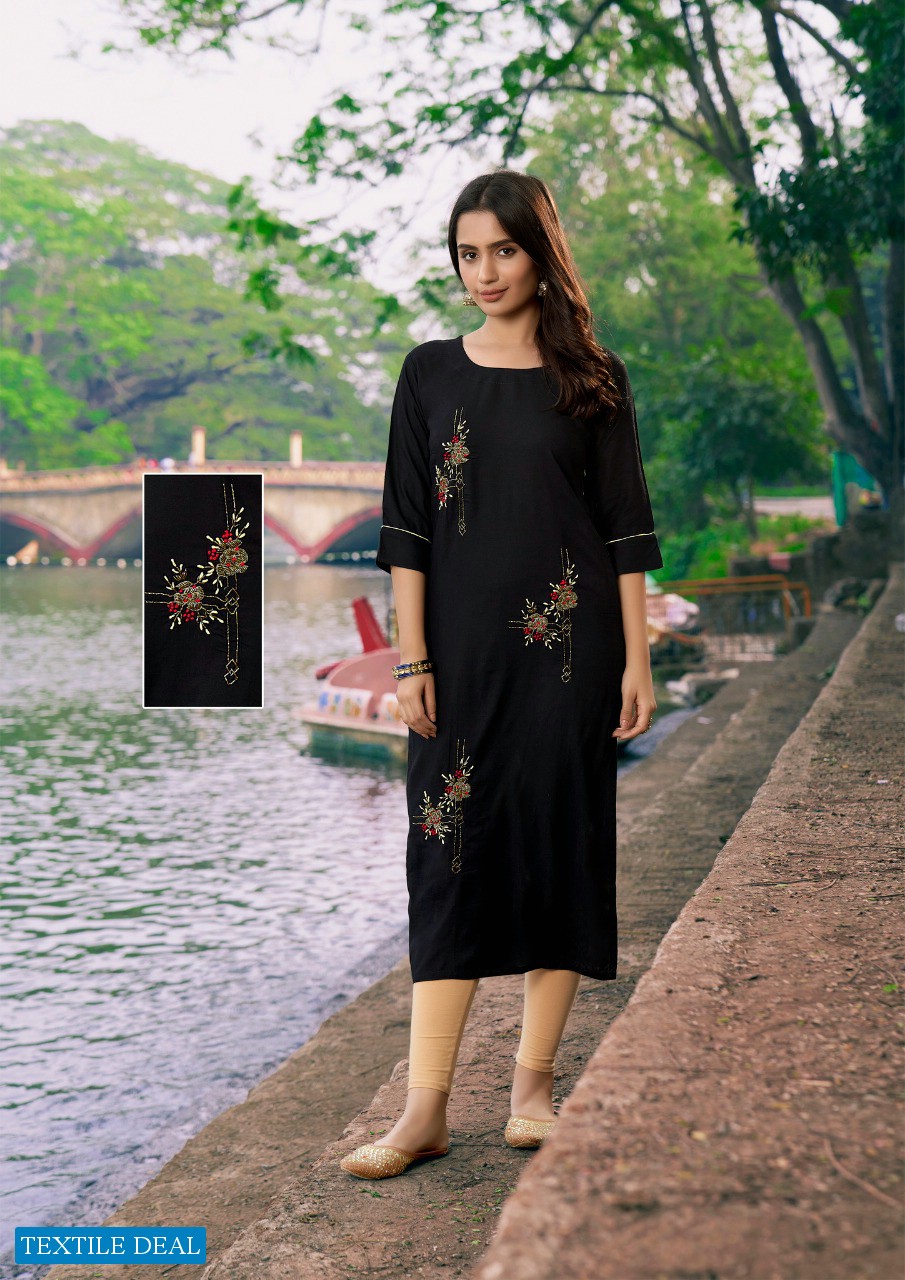Parra Vastram Vol-7 Wholesale Long Reyon Long Kurtis