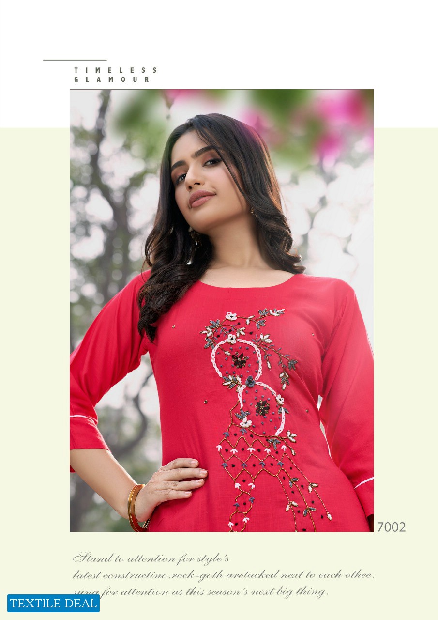 Parra Vastram Vol-7 Wholesale Long Reyon Long Kurtis