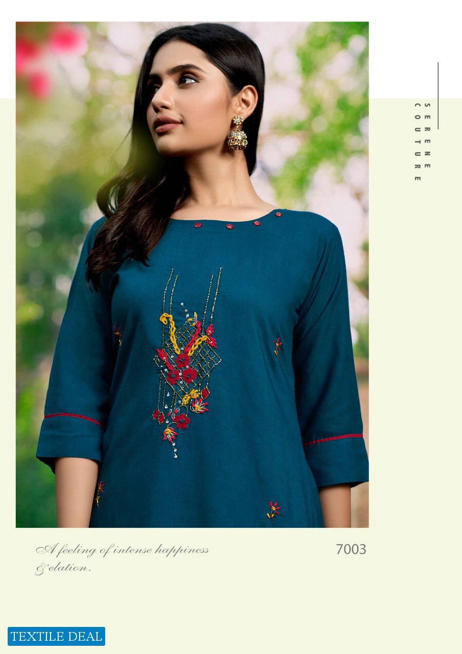 Parra Vastram Vol-7 Wholesale Long Reyon Long Kurtis