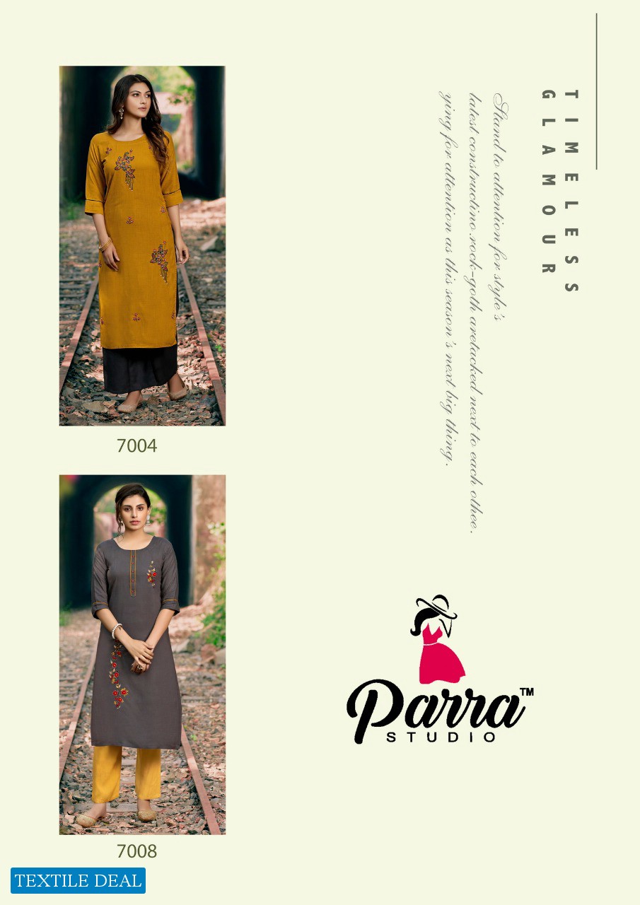 Parra Vastram Vol-7 Wholesale Long Reyon Long Kurtis