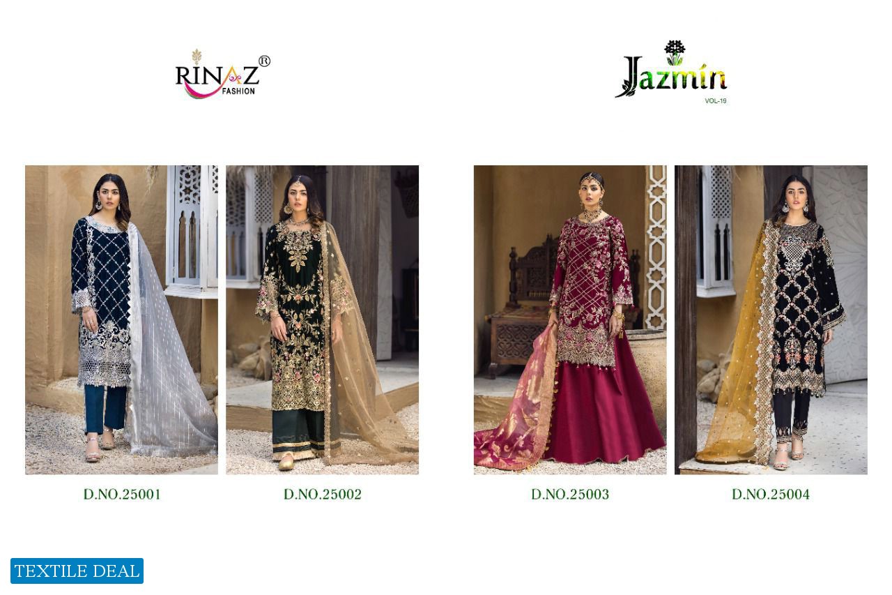 Rinaz Jazmin Vol-19 Wholesale Pakistani Concept Salwar Kameez