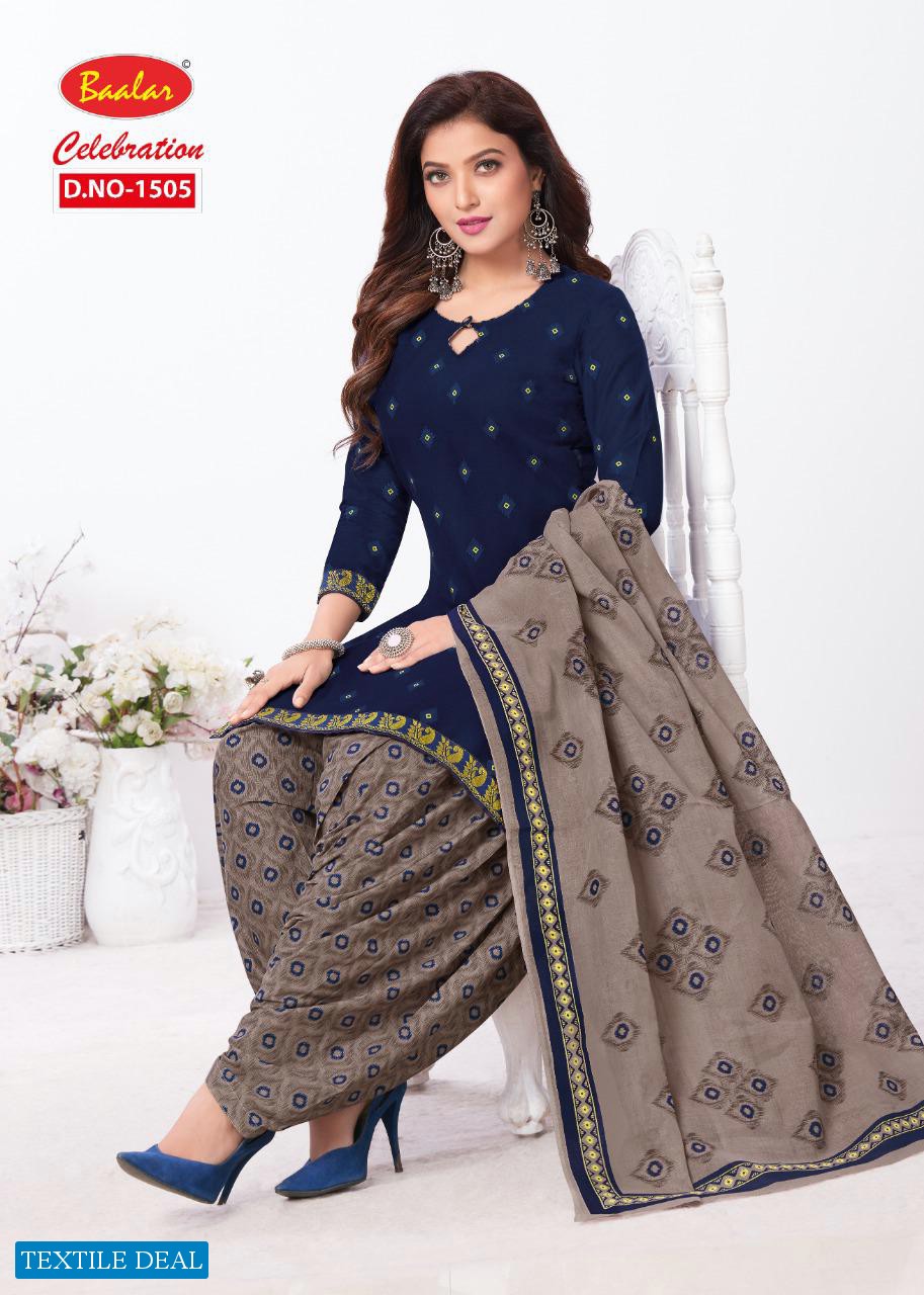 Baalar Celebration Patiyala Special Vol-15 Wholesale Pure Cotton Dress Material