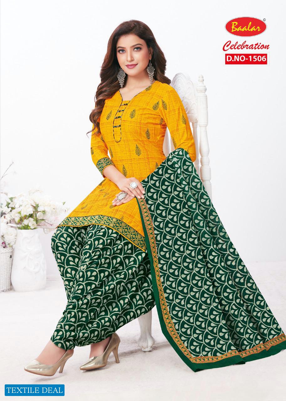 Baalar Celebration Patiyala Special Vol-15 Wholesale Pure Cotton Dress Material