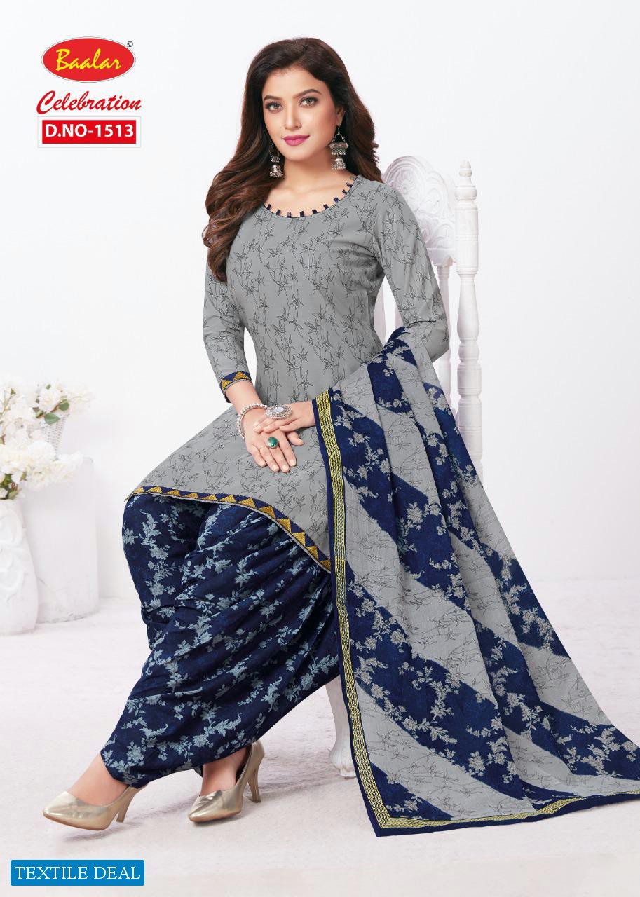 Baalar Celebration Patiyala Special Vol-15 Wholesale Pure Cotton Dress Material