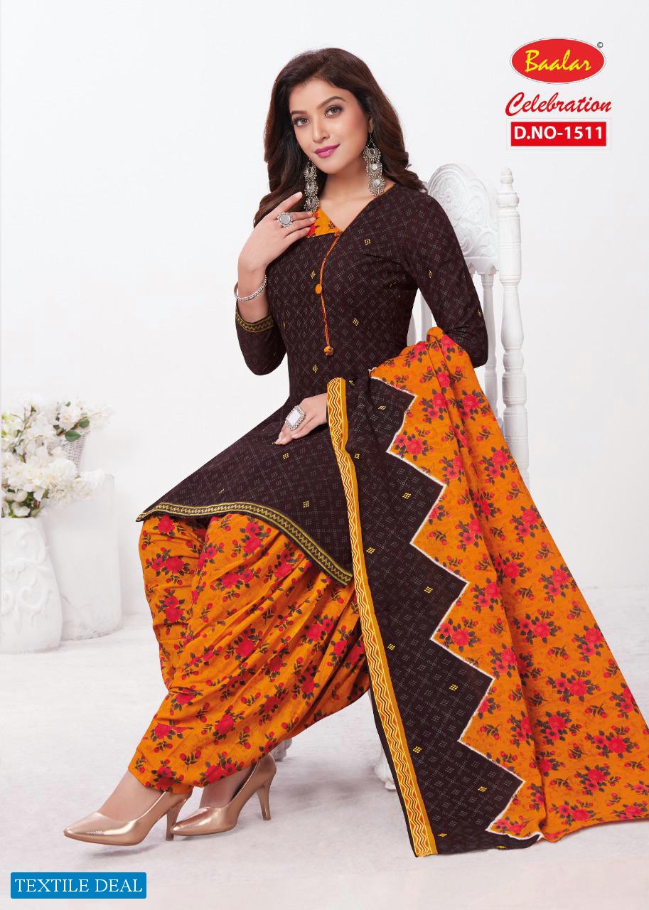 Baalar Celebration Patiyala Special Vol-15 Wholesale Pure Cotton Dress Material