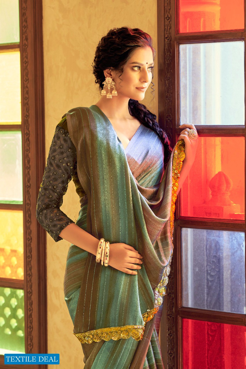 YNF Rainbow Schiffli Wholesale Schiffli Embroidered Blouse Sarees