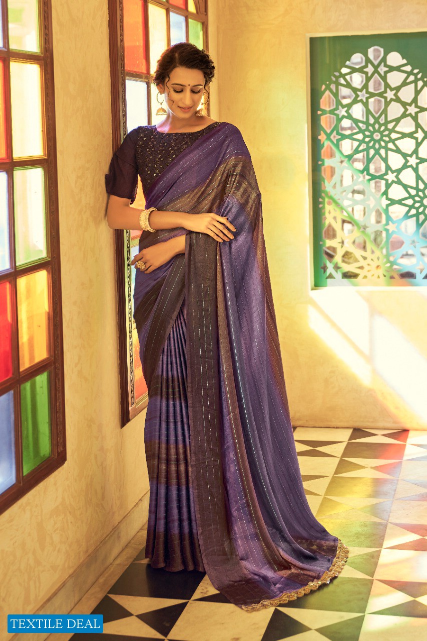 YNF Rainbow Schiffli Wholesale Schiffli Embroidered Blouse Sarees